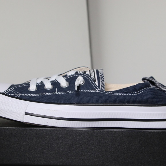 Navy Blue Converse Shoreline All Star Slip Ons - Picture 3 of 7